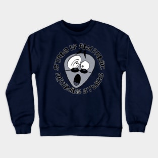 Stand Up & Panic Recording Studios (Prestonized version) logo Crewneck Sweatshirt